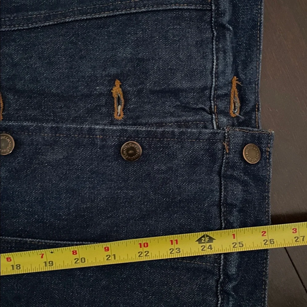 Wrangler Dark Blue Denim Jacket with Tan Corduroy Collar